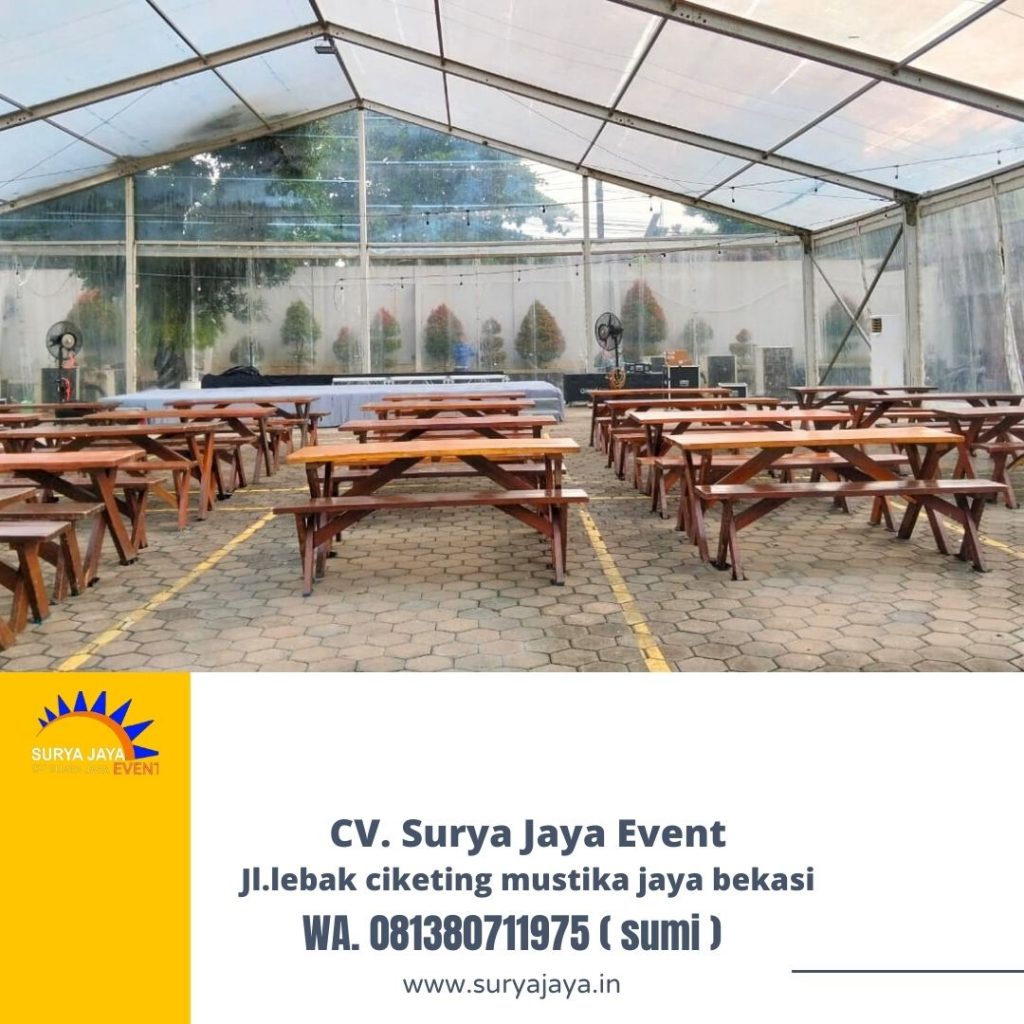 Rental Meja,Bangku Taman Kaki Silang Area Depok