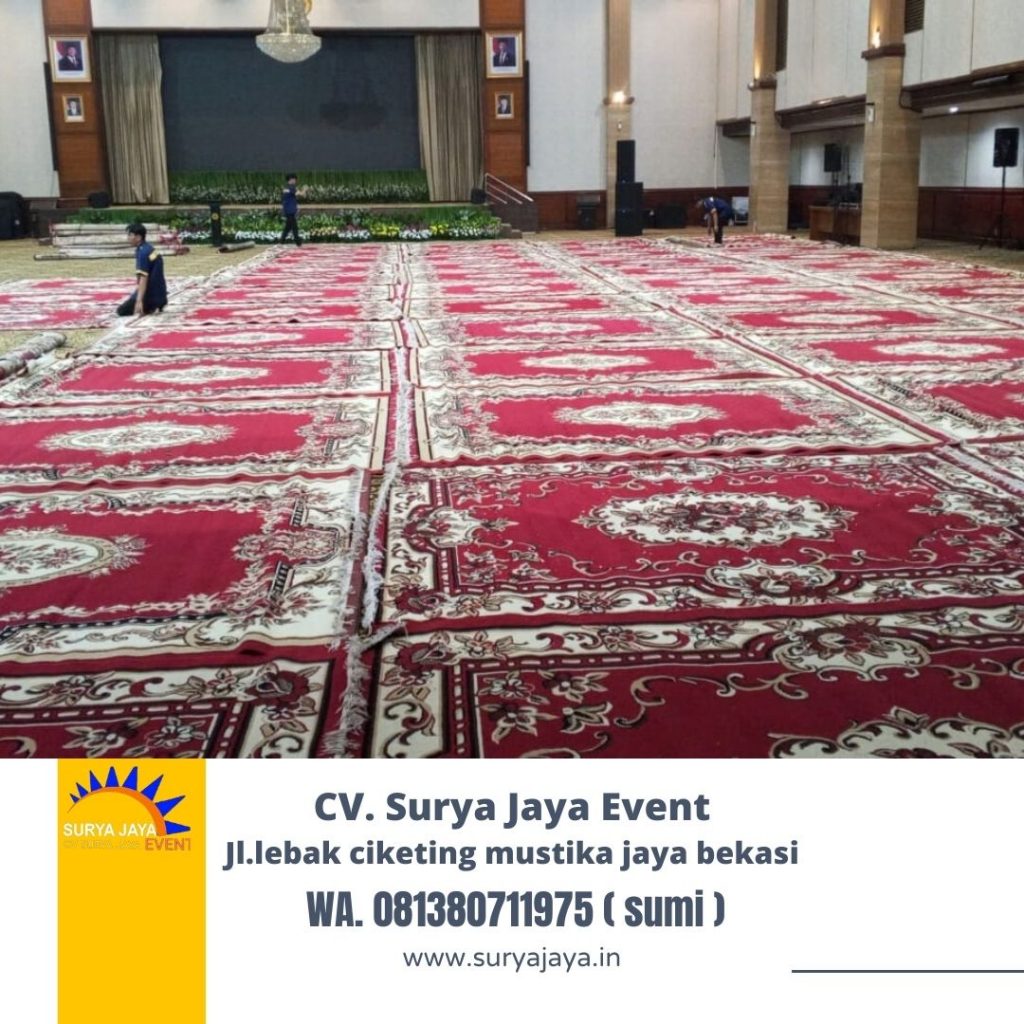 Sewa Karpet Permadani Merah Event Gedung Kementan Jaksel