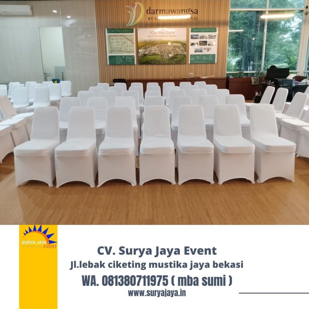 Sewa Kursi Futura Sarung Kursi Ketat Putih Area Jakarta