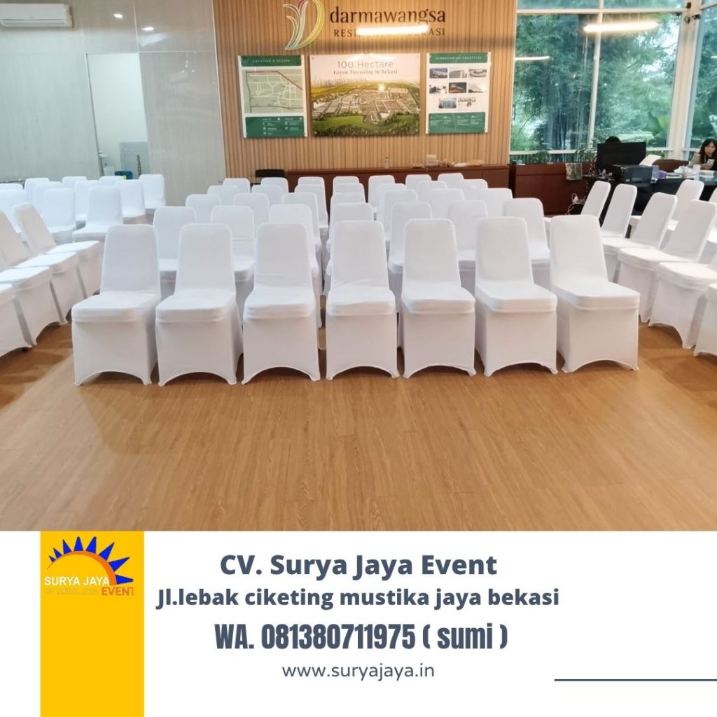 Sewa Kursi Futura Sarung Kursi Ketat Putih Area Jakarta