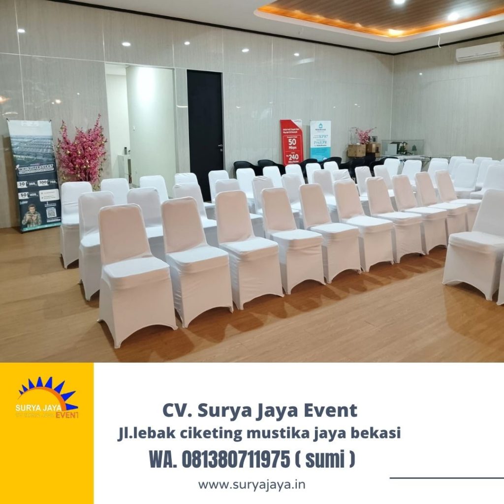 Sewa Kursi Futura Sarung Kursi Ketat Putih Area Jakarta