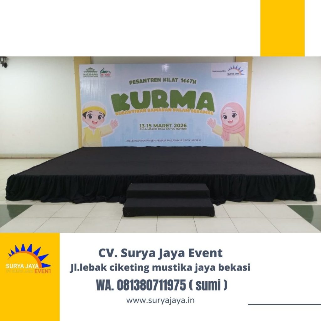 Sewa Panggung Hitam Indoor Dan Backdrop Area Jakarta