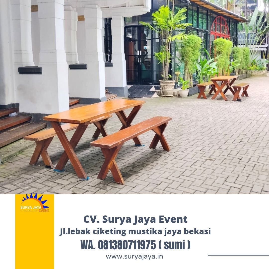 Sewa Bangku Meja Taman Kaki Silang Di Jakarta