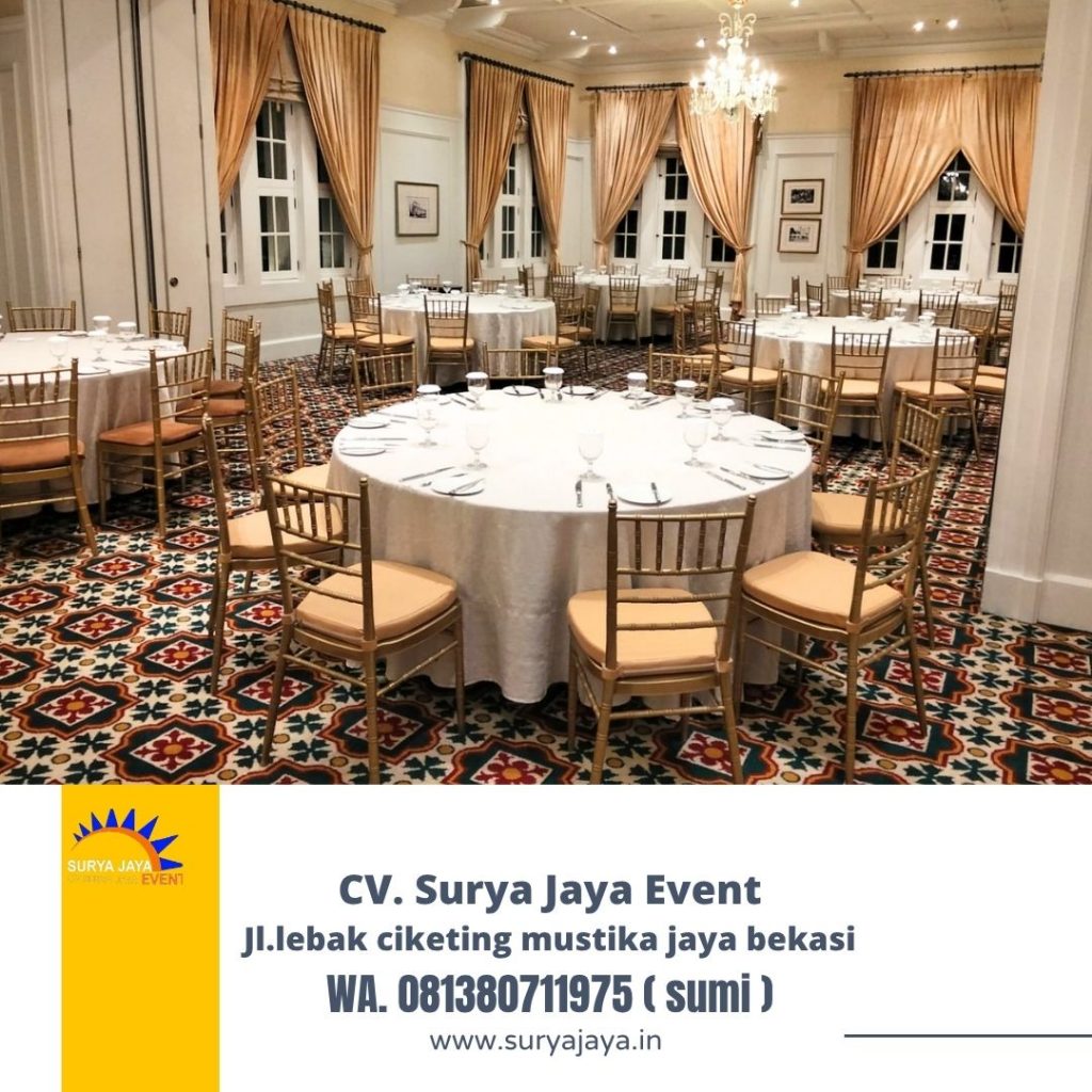 Sewa Kursi Tiffany Gold Event Hermitage Hotel Jakpus