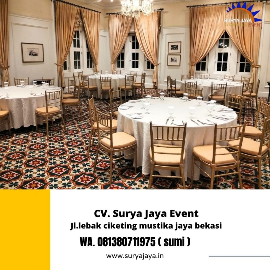 Sewa Kursi Tiffany Gold Event Hermitage Hotel Jakpus