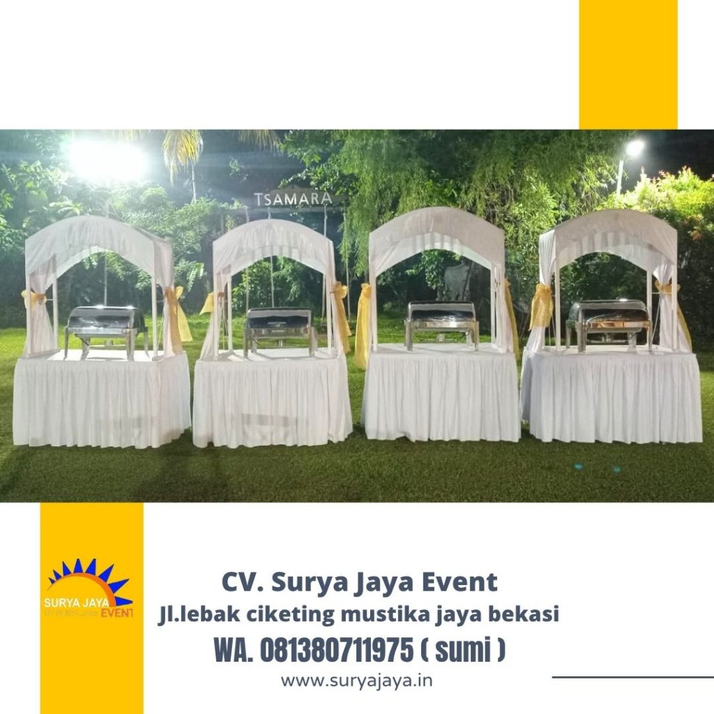 Sewa Meja Gubukan Putih Di Cibubur Jakarta Timur