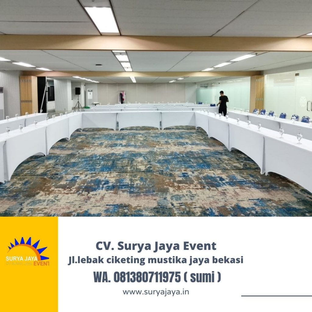 Sewa Meja Ibm Taplak Ketat Putih Event Kuningan jaksel