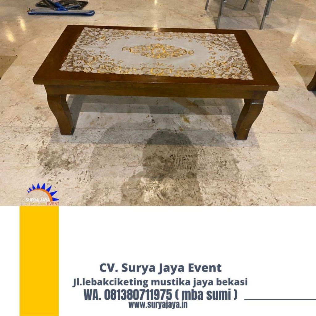 Sewa Meja Kayu VIP Dan Taplak Meja Area Jakarta
