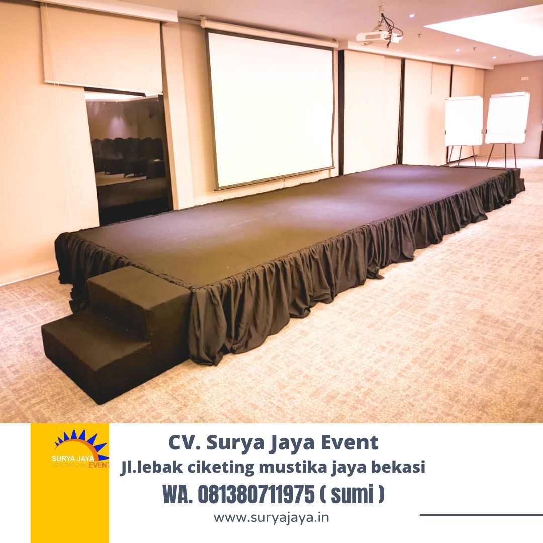 Sewa Panggung 6×2 Karpet Hitam Event Swisbell Hotel Jakarta
