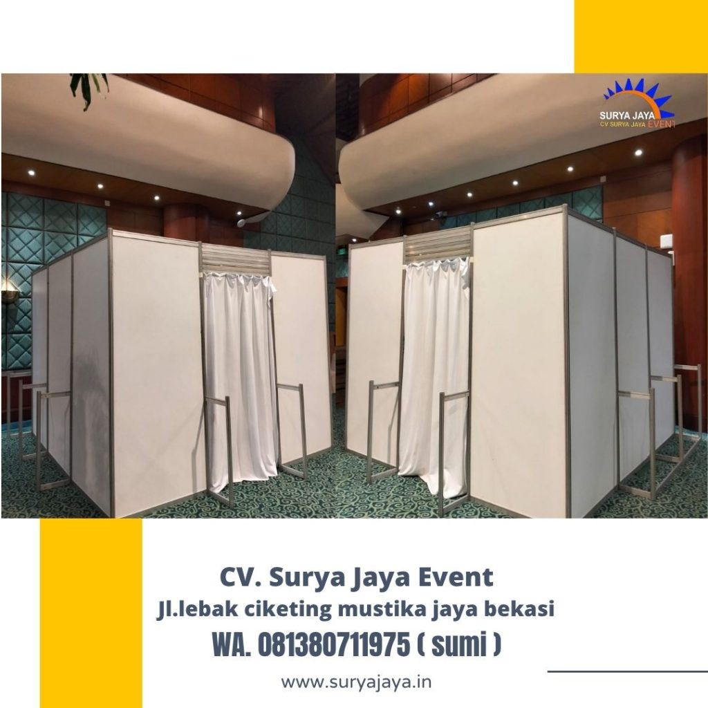 Sewa Partisi Ruangan Pintu Gorden Putih Jakarta