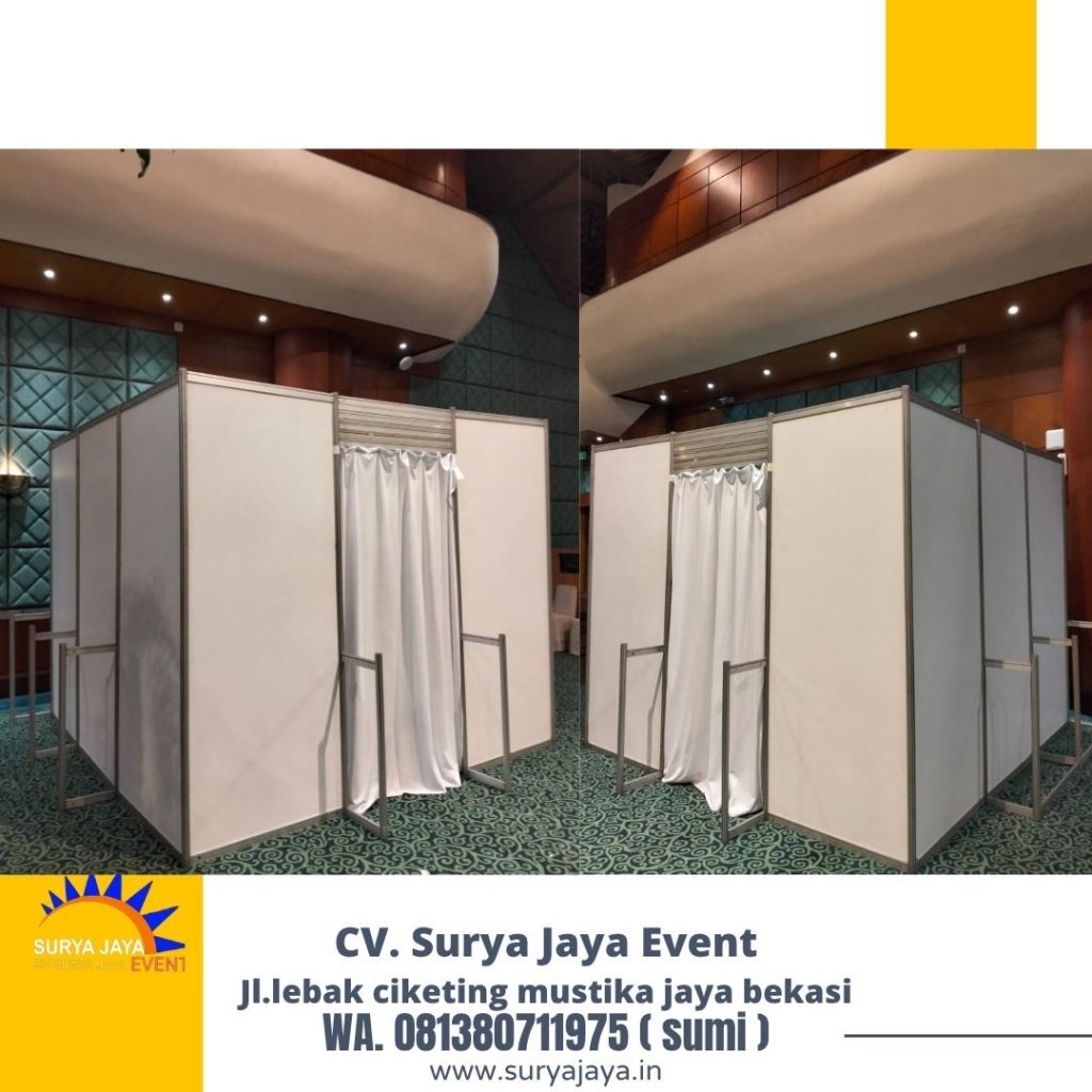 Sewa Partisi Ruangan Pintu Gorden Putih Jakarta