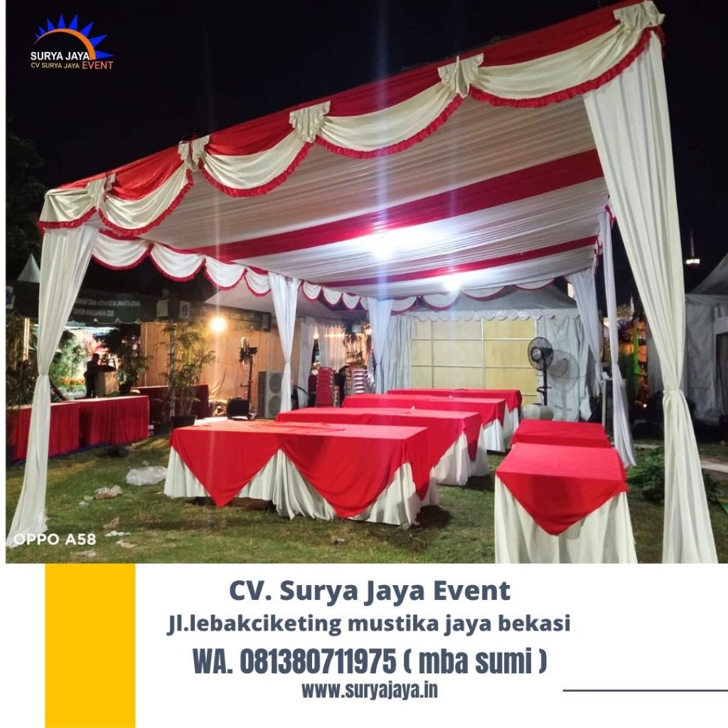 Sewa Tenda Dekorasi Serut Merah Putih Di Jakarta