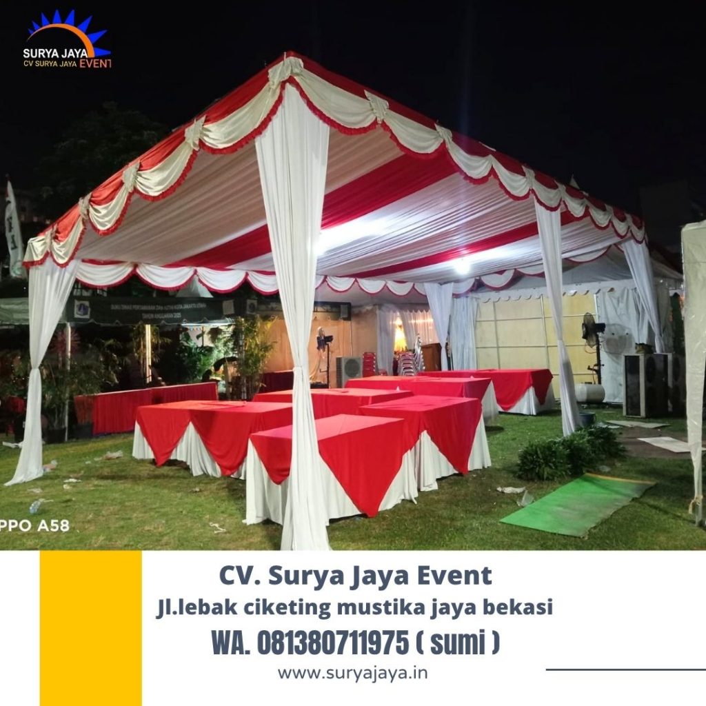 Sewa Tenda Dekorasi Serut Merah Putih Di Jakarta
