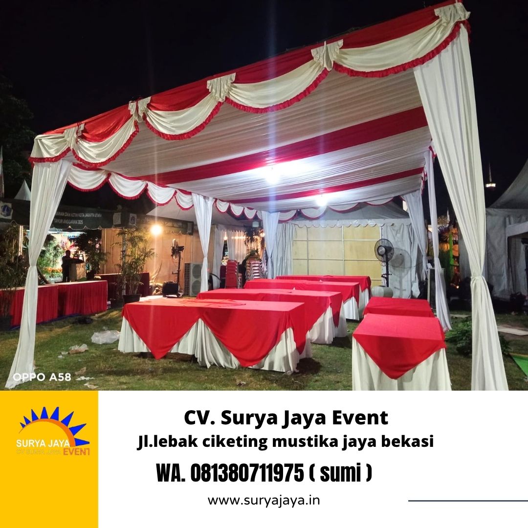 Sewa Tenda Dekorasi Serut Merah Putih Di Jakarta
