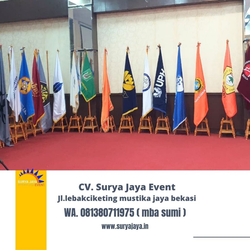 Sewa Tiang Bendera Kayu Event Universitas Bunda Mulia Di Jakarta Utara