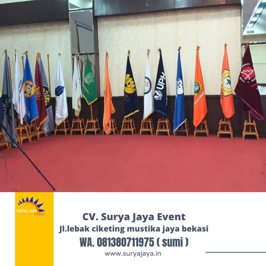 Sewa Tiang Bendera Kayu Event Universitas Bunda Mulia Di Jakarta Utara