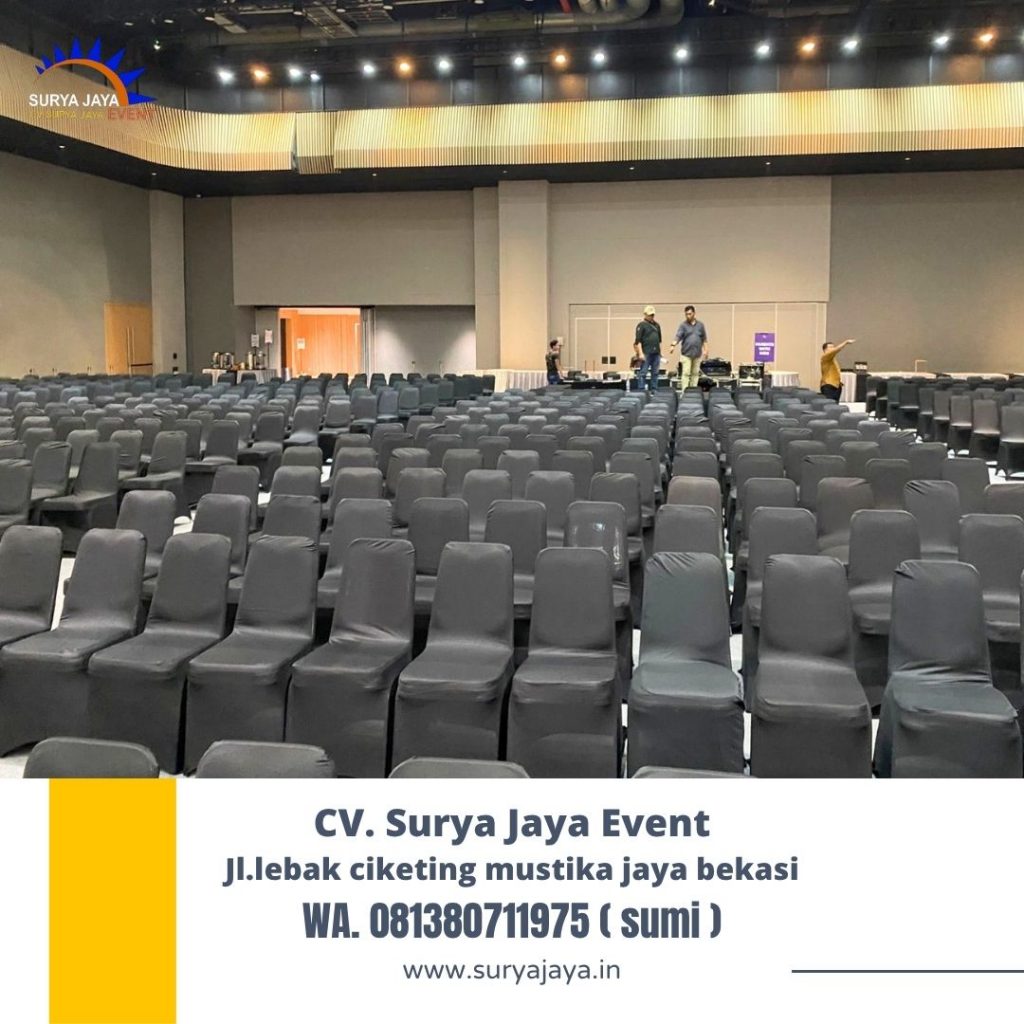 Rental Kursi Futura Sarung Kursi Ketat Hitam Event Agora Thamrin Nine Jakpus