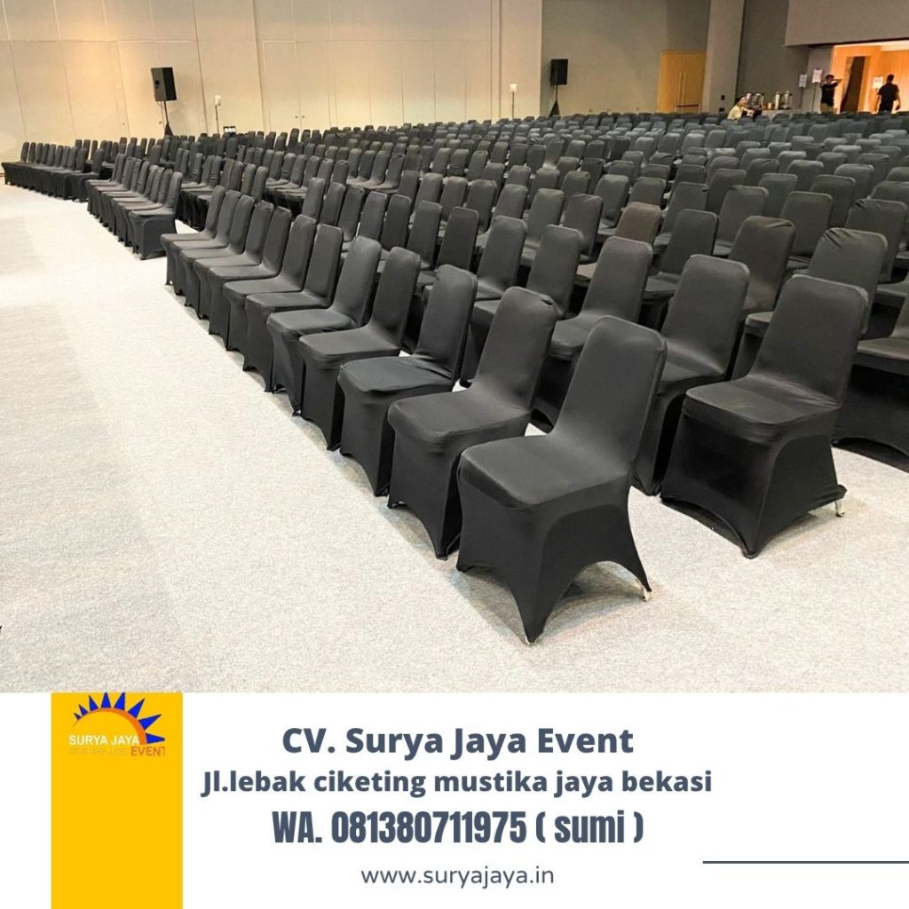 Rental Kursi Futura Sarung Kursi Ketat Hitam Event Agora Thamrin Nine Jakpus