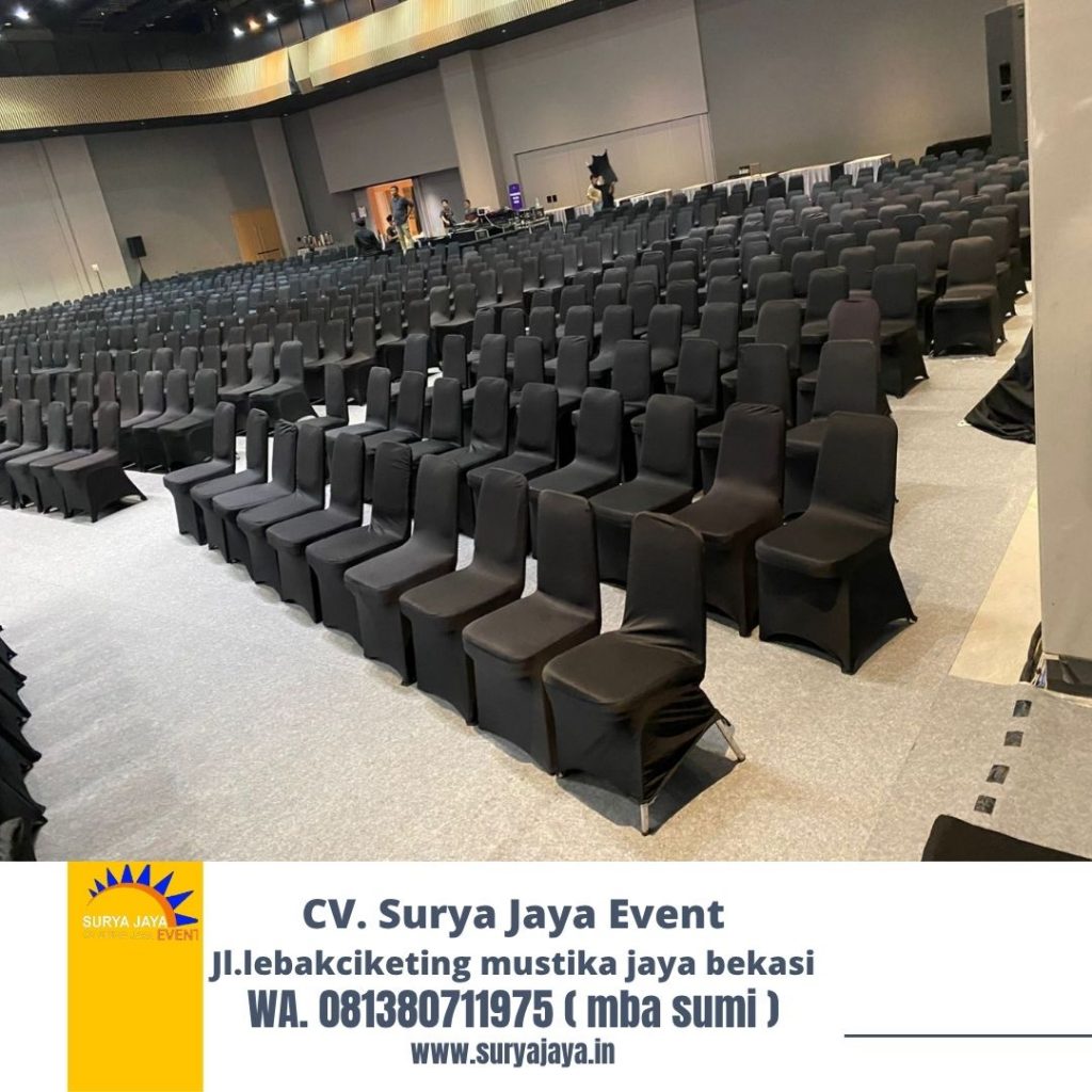 Rental Kursi Futura Sarung Kursi Ketat Hitam Event Agora Thamrin Nine Jakpus