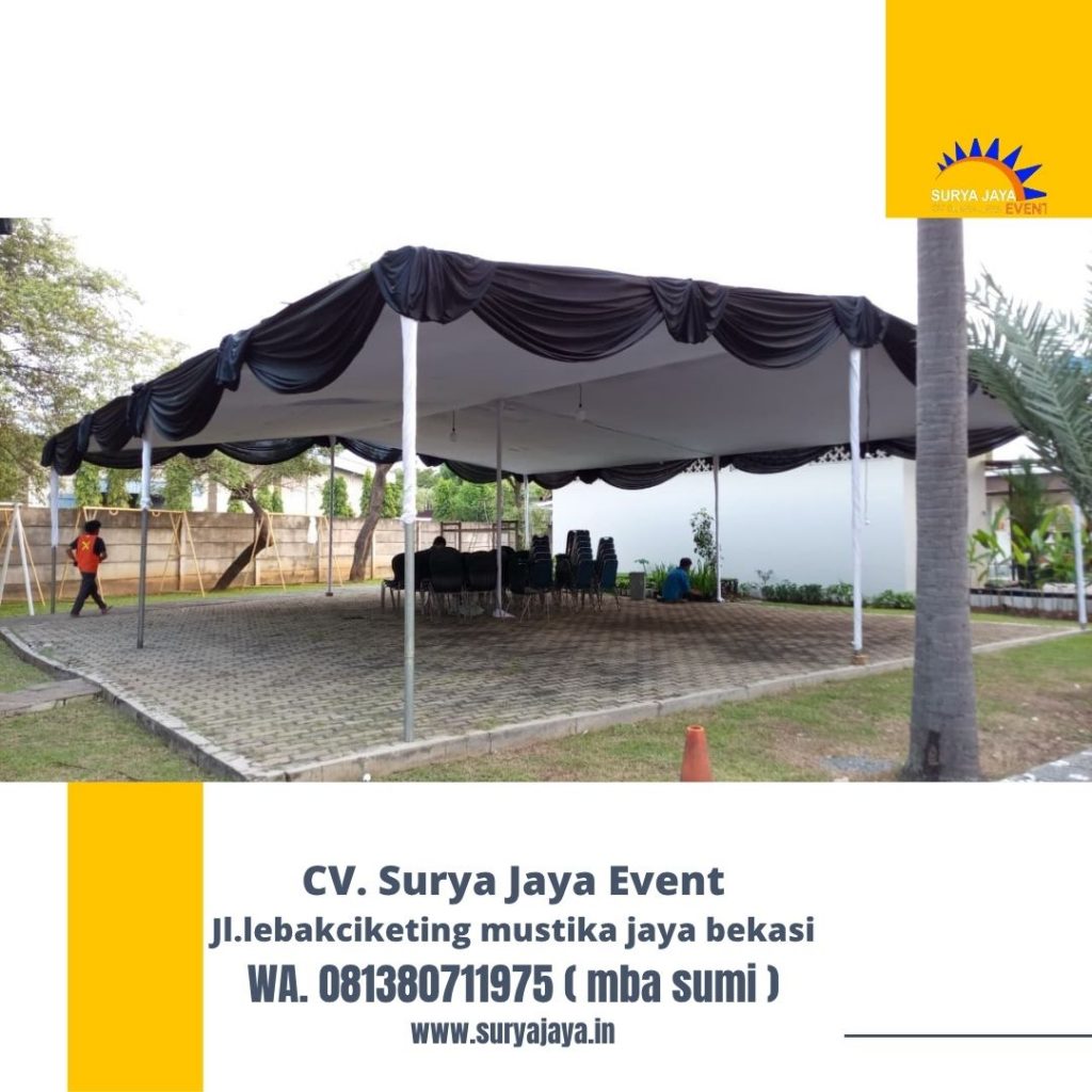 Rental TENDA PLAFON PONI HITAM event cikarang