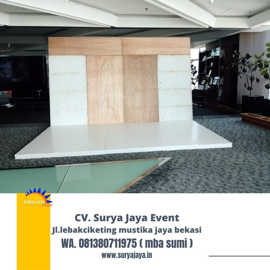 Sewa Backdrop Dan Flooring Melaminto Putih Di Jakarta Barat
