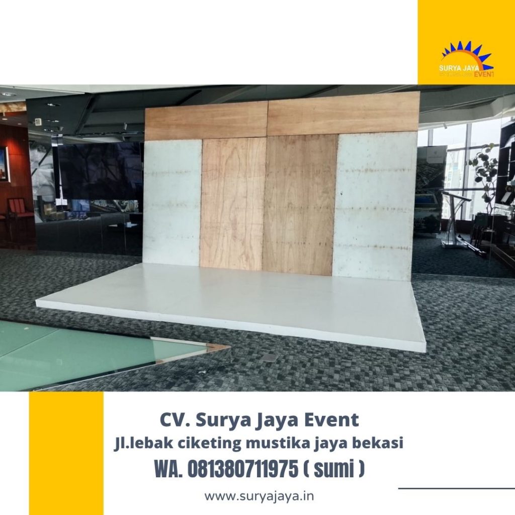 Sewa Backdrop Dan Flooring Melaminto Putih Di Jakarta Barat