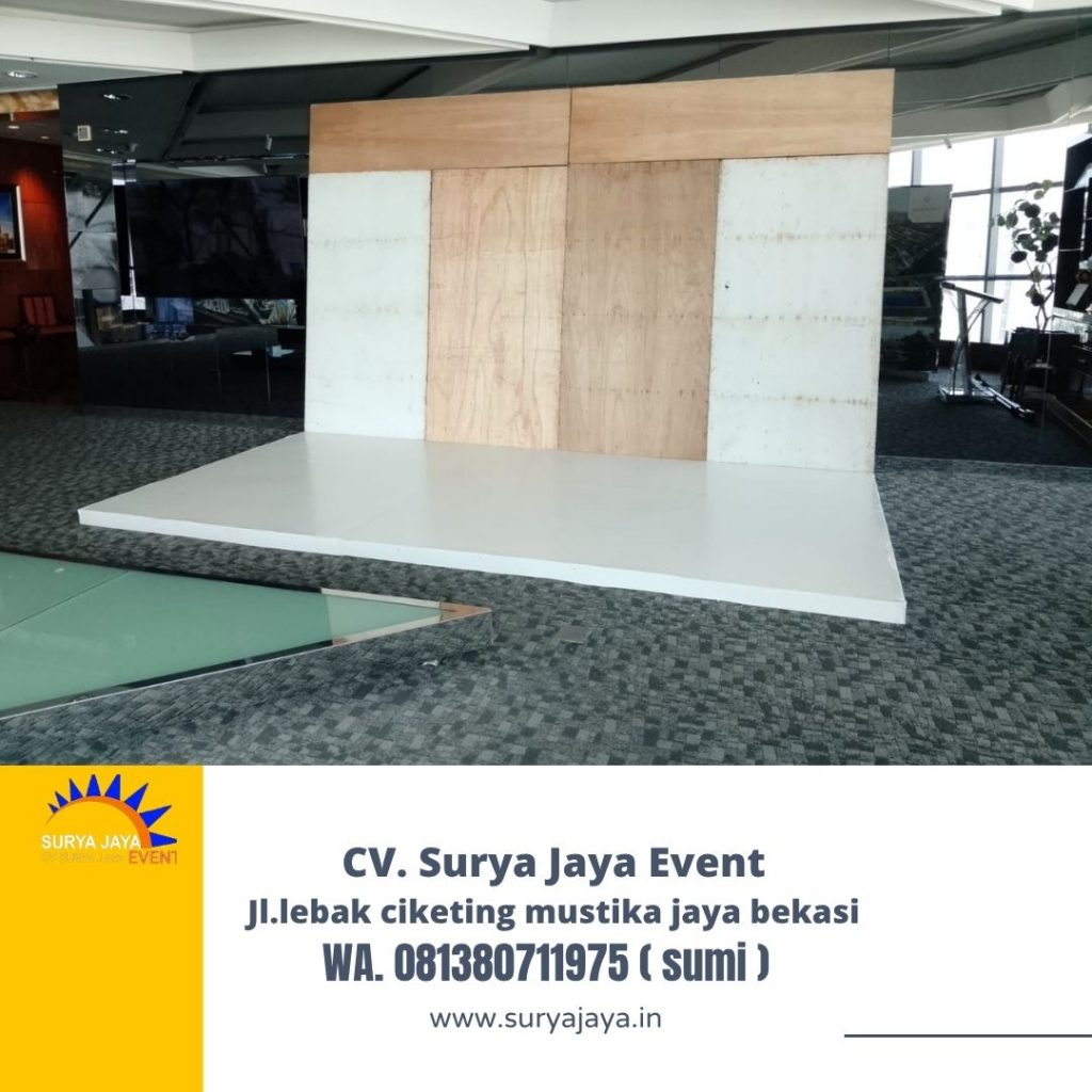 Sewa Backdrop Dan Flooring Melaminto Putih Di Jakarta Barat