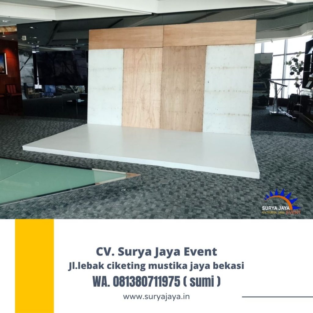 Sewa Backdrop Dan Flooring Melaminto Putih Di Jakarta Barat