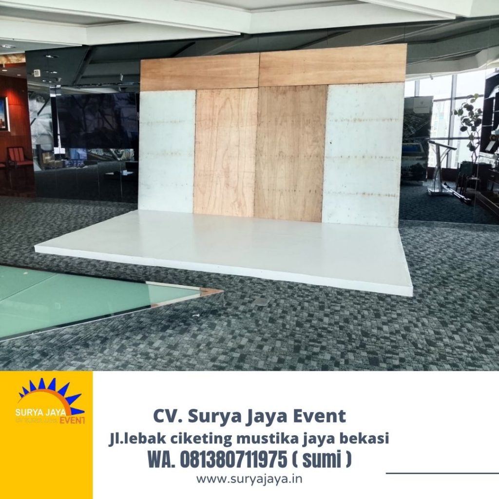 Sewa Backdrop Dan Flooring Melaminto Putih Di Jakarta Barat