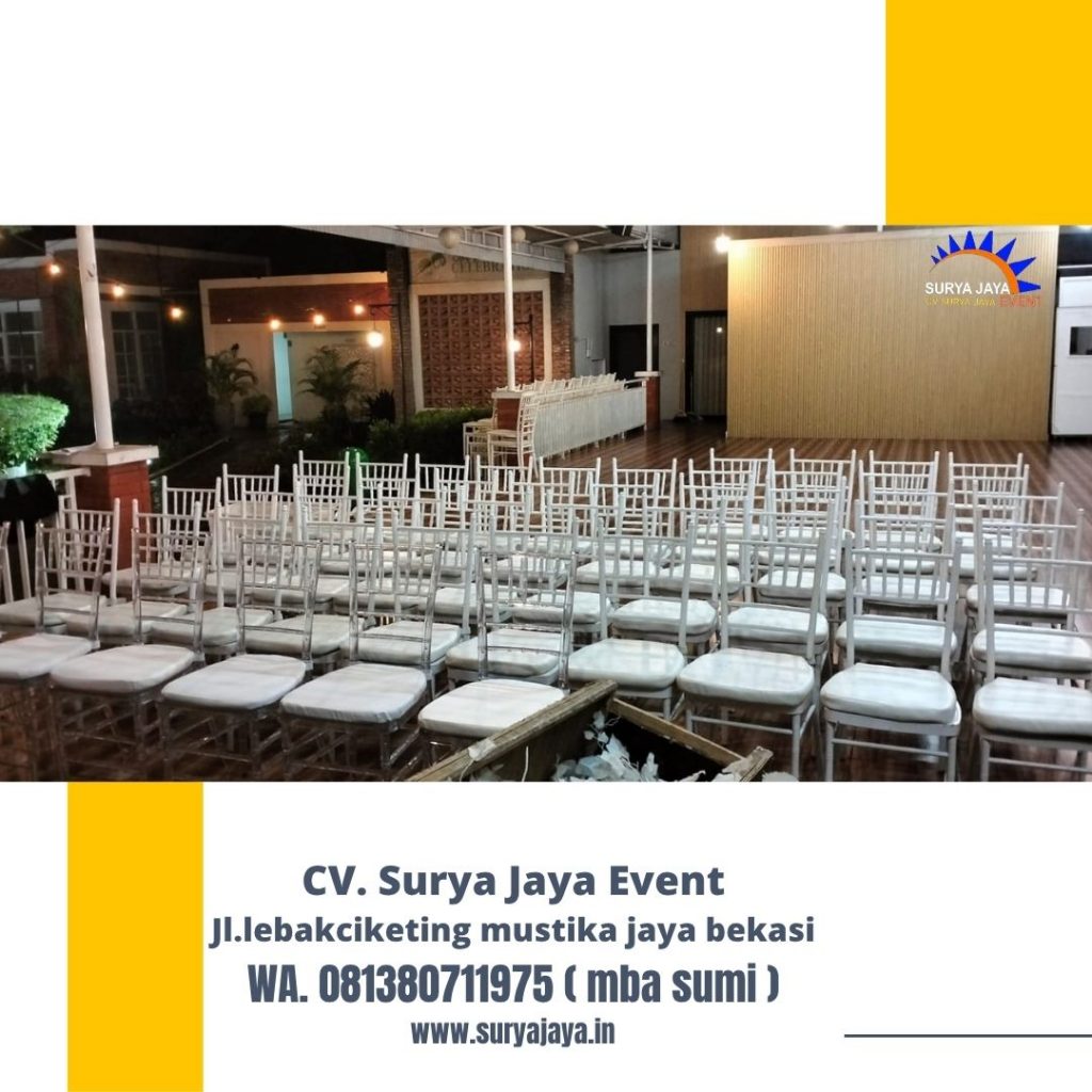 Sewa KURSI TIFFANY PUTIH event Reve sepace Jakarta Selatan