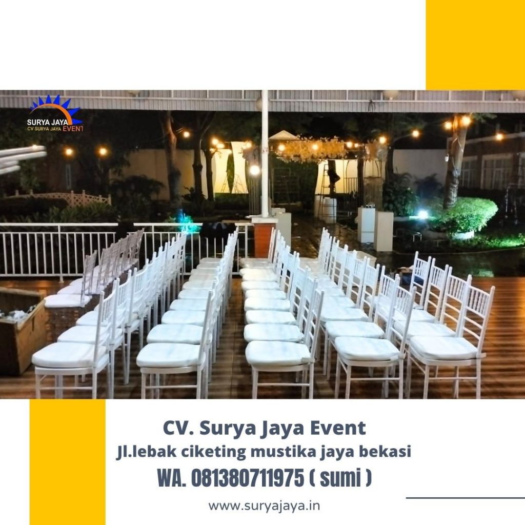 Sewa KURSI TIFFANY PUTIH event Reve sepace Jakarta Selatan