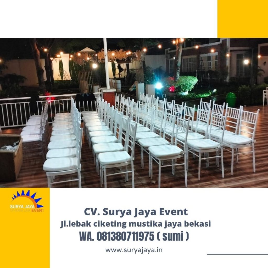 Sewa KURSI TIFFANY PUTIH event Reve sepace Jakarta Selatan