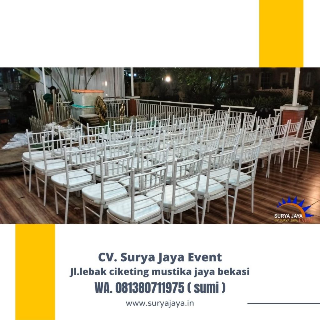 Sewa KURSI TIFFANY PUTIH event Reve sepace Jakarta Selatan