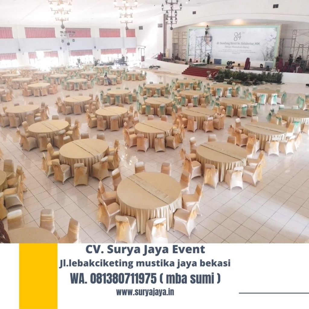 Sewa Round Table Dan Kursi Futura Cover Gold Di Jakarta Timur