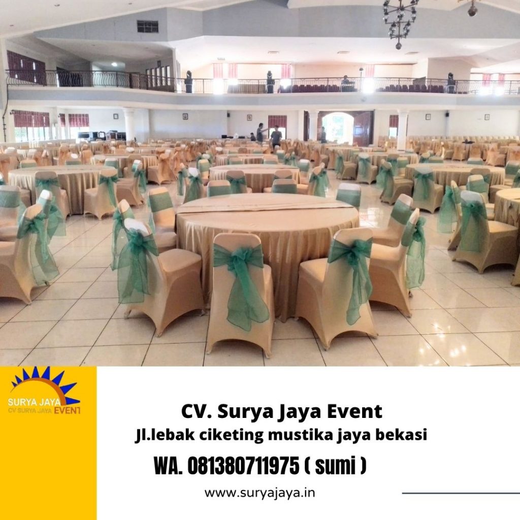Sewa Round Table Dan Kursi Futura Cover Gold Di Jakarta Timur