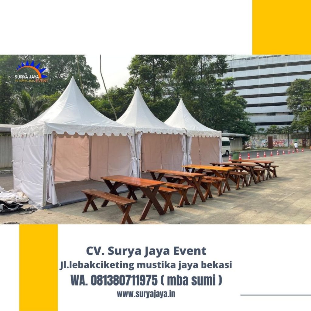 Sewa Tenda Kerucut Dan Meja Bangku Taman Di Jakarta