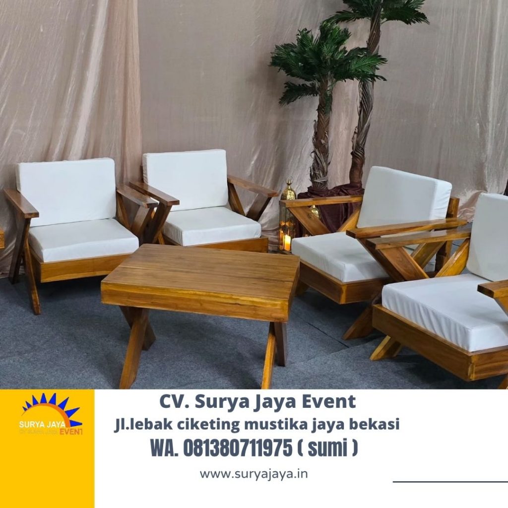 Sewa sofa Out door Plus meja kaki Silang bogor