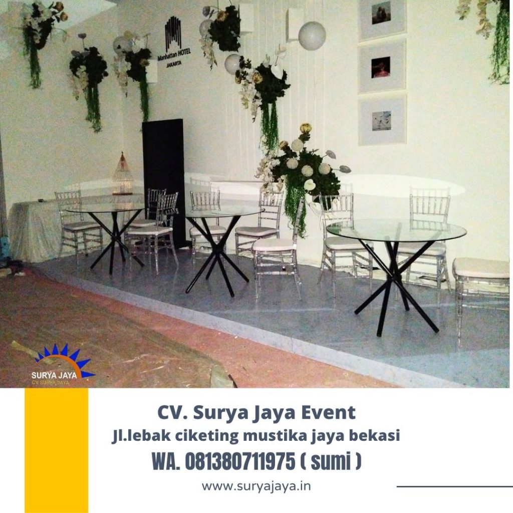 Sewa Kursi Tiffany Acrylic Dan Meja Dealing Event JCC Senayan Jakpus