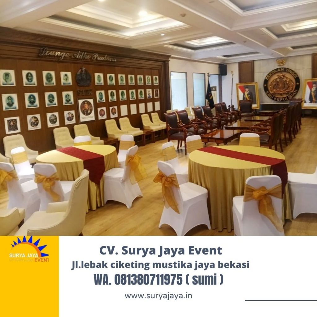 Sewa Meja Bulat Dan Kursi Futura event Auditorium PTIK Jaksel