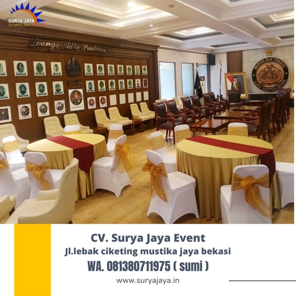 Sewa Meja Bulat Dan Kursi Futura event Auditorium PTIK Jaksel