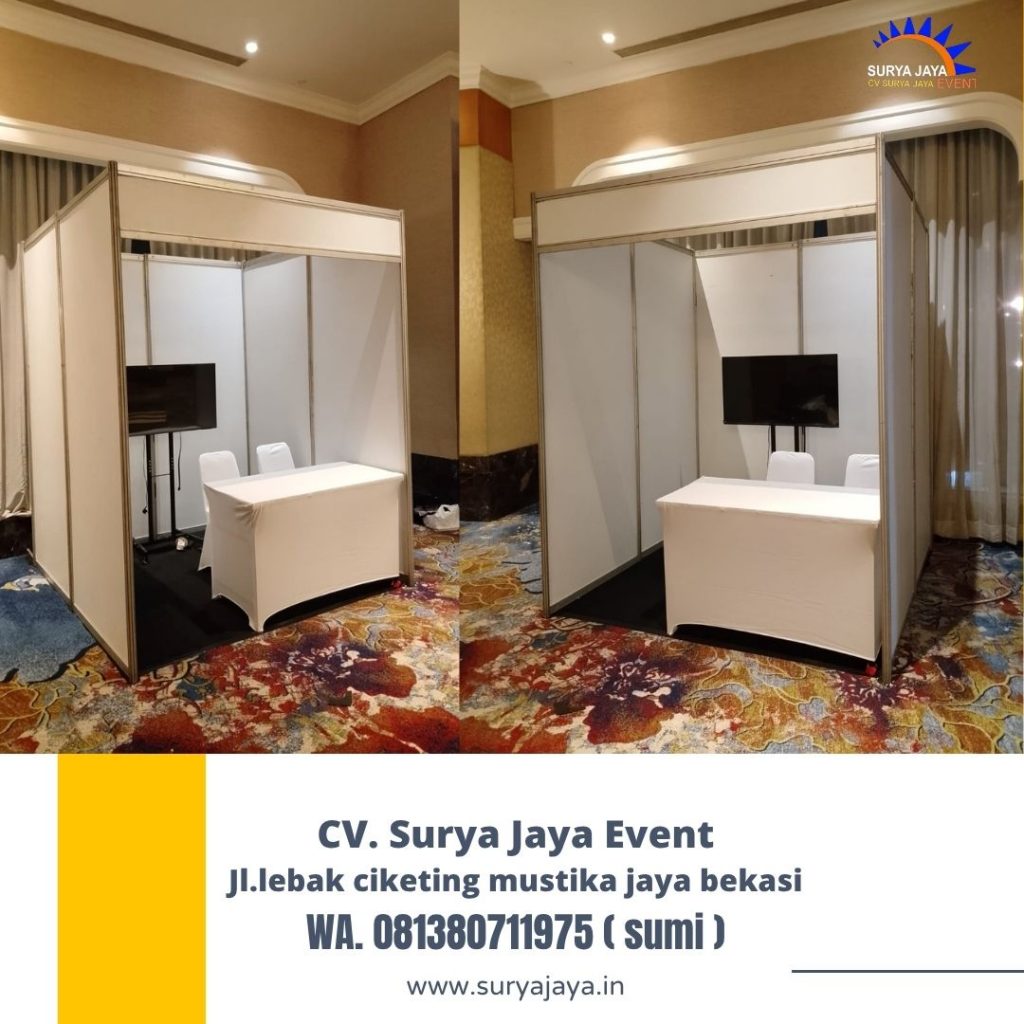 Sewa Partisi ruang Booth Putih Jakarta