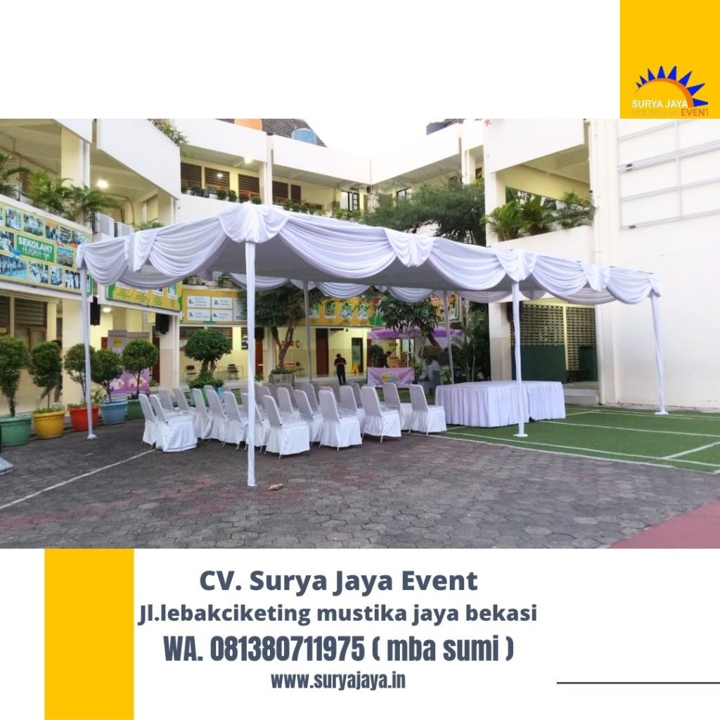 Sewa Tenda Plafon Rumbai Putih area Medan Satria Bekasi