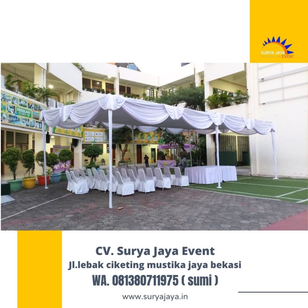 Sewa Tenda Plafon Rumbai Putih area Medan Satria Bekasi