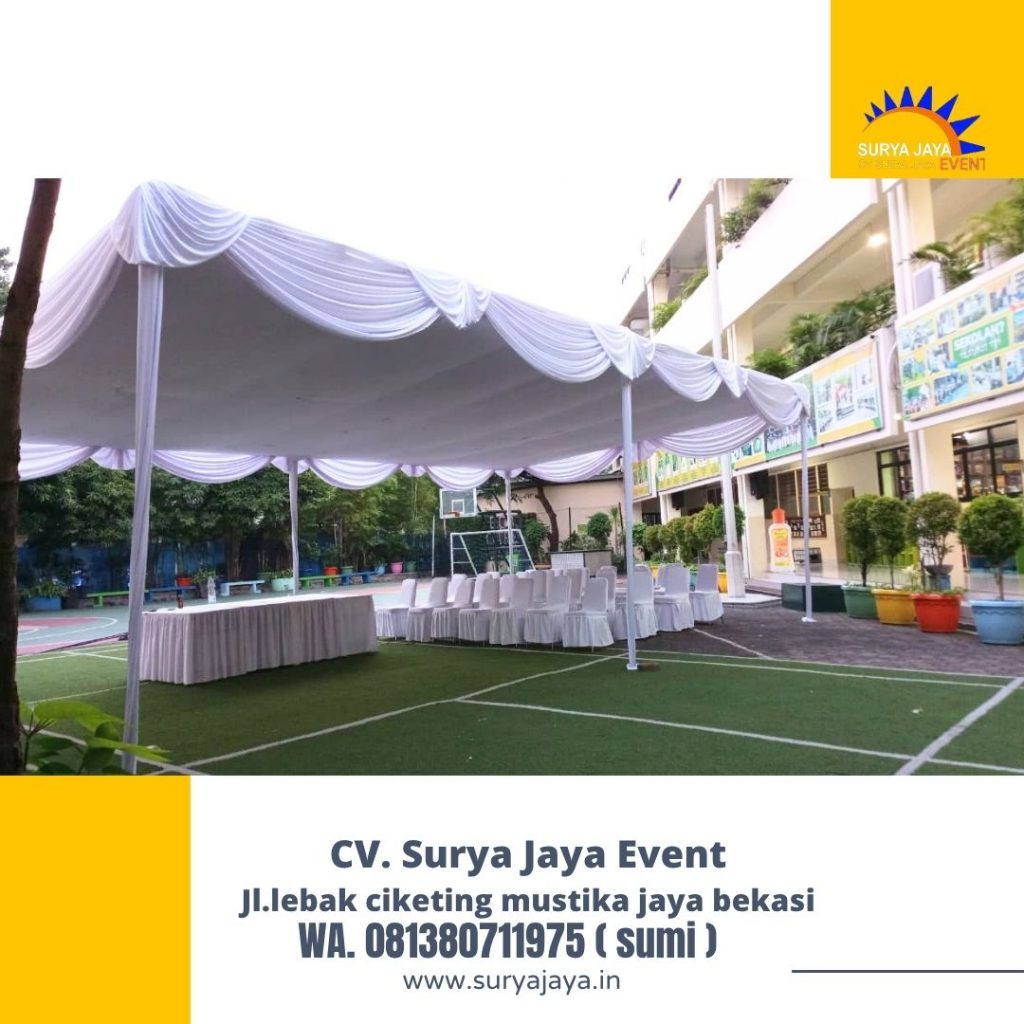 Sewa Tenda Plafon Rumbai Putih area Medan Satria Bekasi