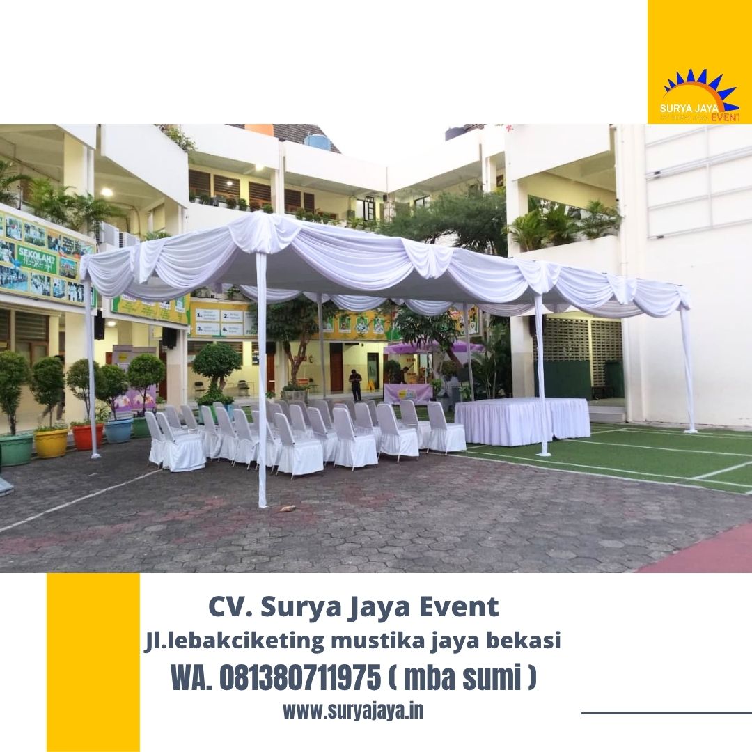 Sewa Tenda Plafon Rumbai Putih area Medan Satria Bekasi