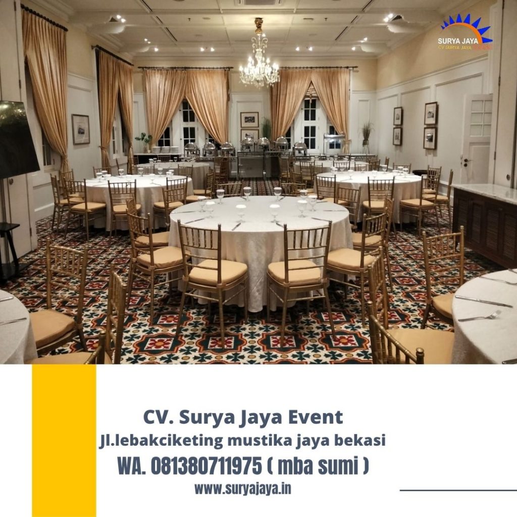 Rental gold tiffany chairs Jakarta