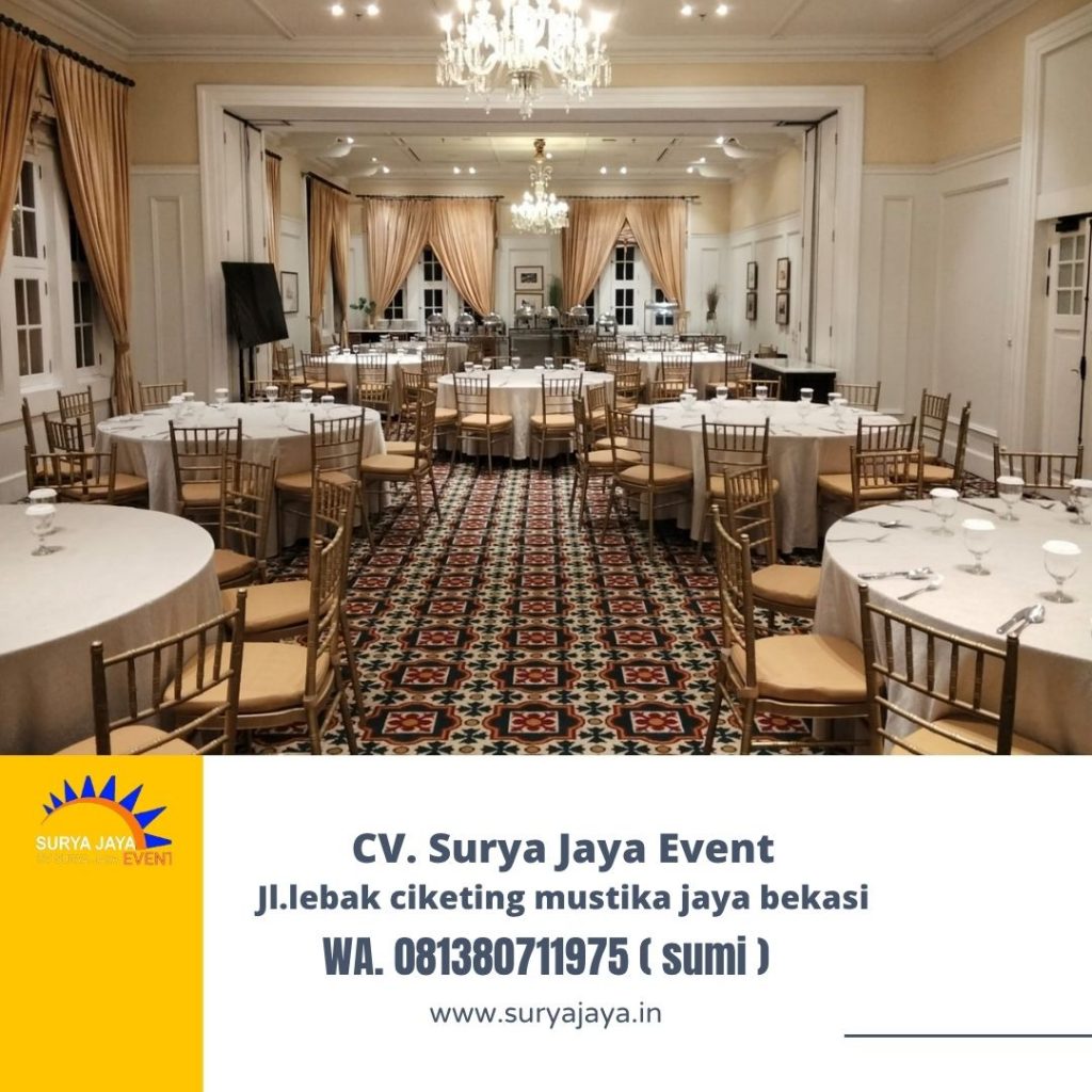 Rental gold tiffany chairs Jakarta