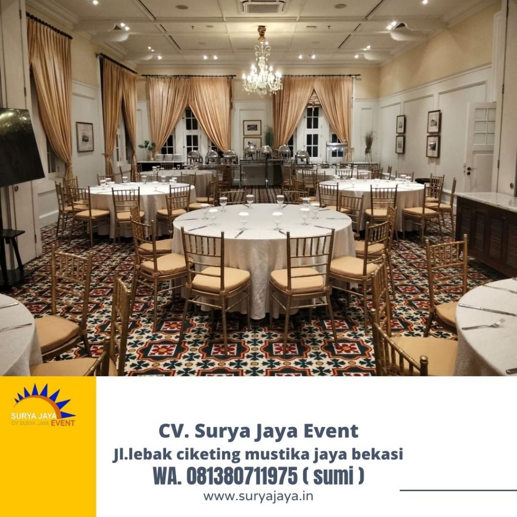 Rental gold tiffany chairs Jakarta