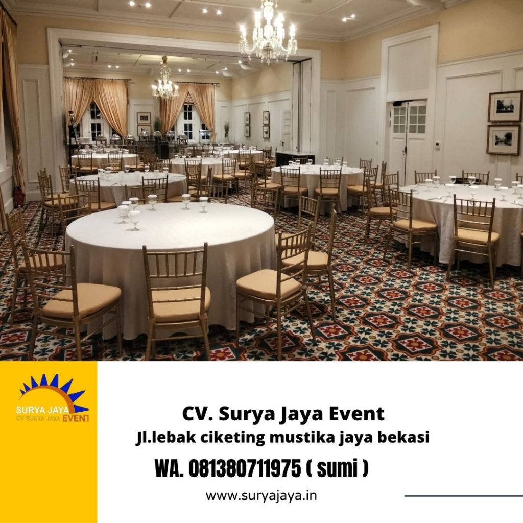 Rental gold tiffany chairs Jakarta