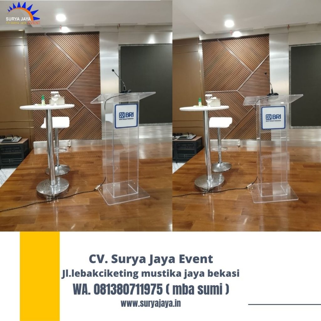 Sewa Podium Acrylic kotak,Podium VIP Hydrolic Jakarta